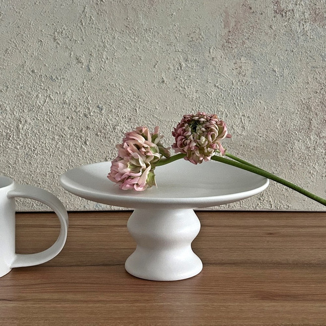 젠 소반 디저트 스탠드 2color 케이크 오브제 트레이 집들이 선물, 화이트 선물세트