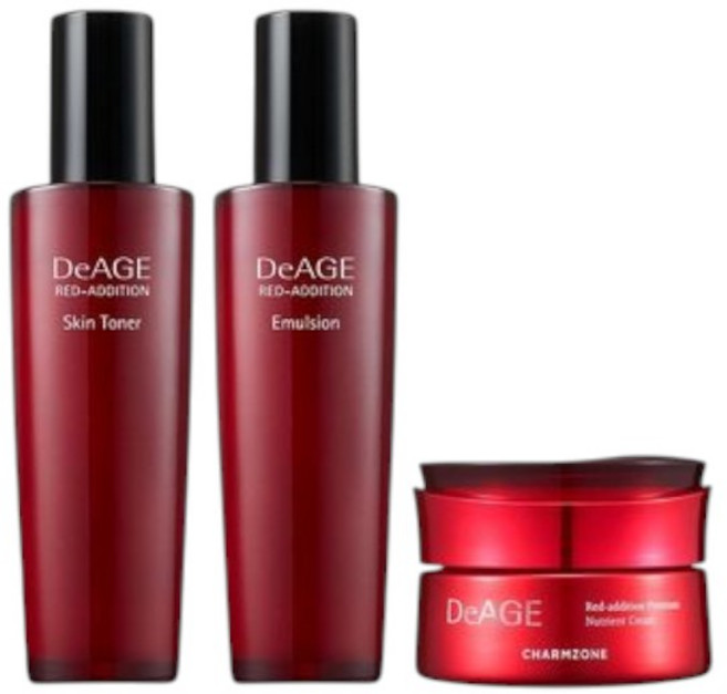 참존 디에이지 레드 에디션 3종 기초세트 스킨 120ml + 에멀전 120ml + 크림 50ml..35691057, 1개, 50ml