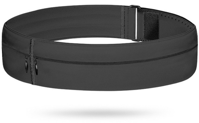 리뉴보 방수 벨크로 러닝 벨트 가방, 블랙M (물통 미포함), 1개