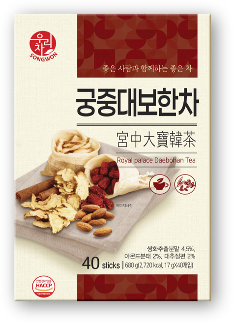 송원 우리차 궁중 대보한차, 40개입, 1개