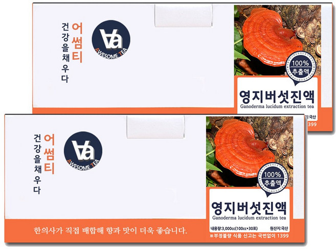 중저온추출 16시간 국산 영지버섯 즙 진액, 100ml, 60개