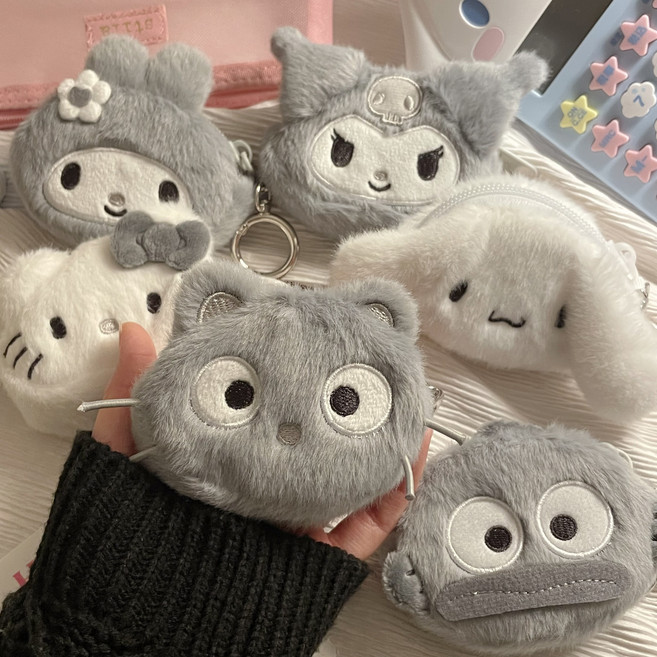 산리오 모노톤 미니 파우치 에어팟키링