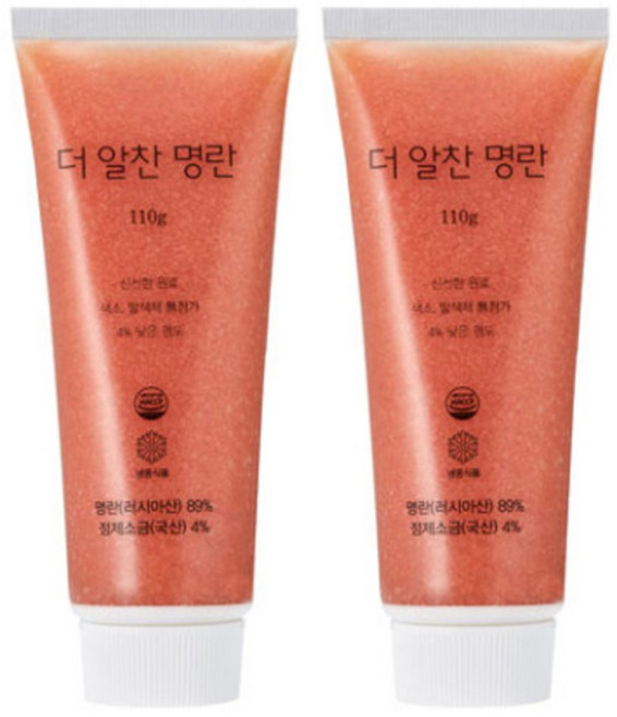 무색소 저염 선동 명란젓갈 더알찬 튜브명란 220g (110g x 2개), 1개