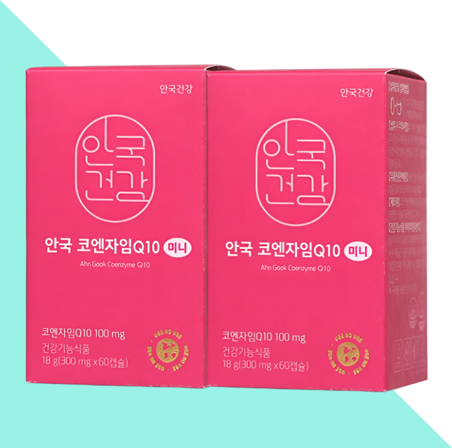 (정품) 총 6개월분 안국건강 코엔자임Q10 미니 60캡슐 3개