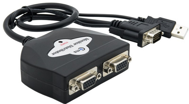 Coms VGA RGB 모니터 분배기 2:1 USB전원 LC530, 쿠팡 믹스업몰 본상품선택, 1개