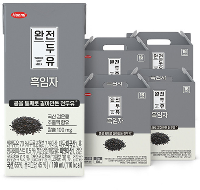 전두유 흑임자 두유, 190ml, 64개