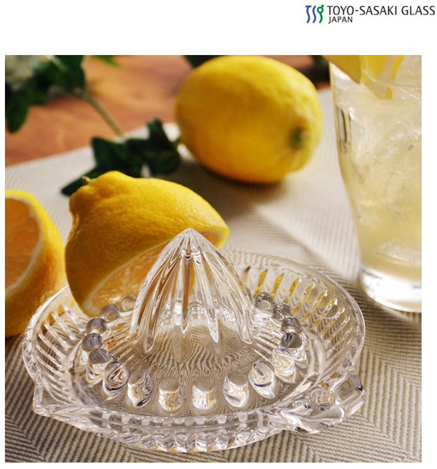 도요사사키 레몬짜개 스퀴저 레몬즙 유리 글라스 레몬 착즙기, 1개