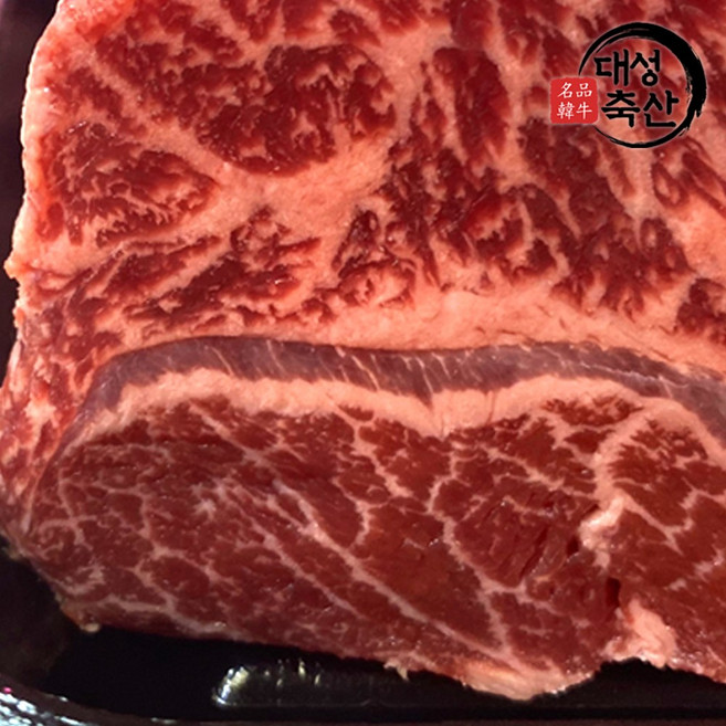 대성축산 한우 1++등급 No.9 소고기 부채살 300g 스테이크용 구이용 육전, 1개