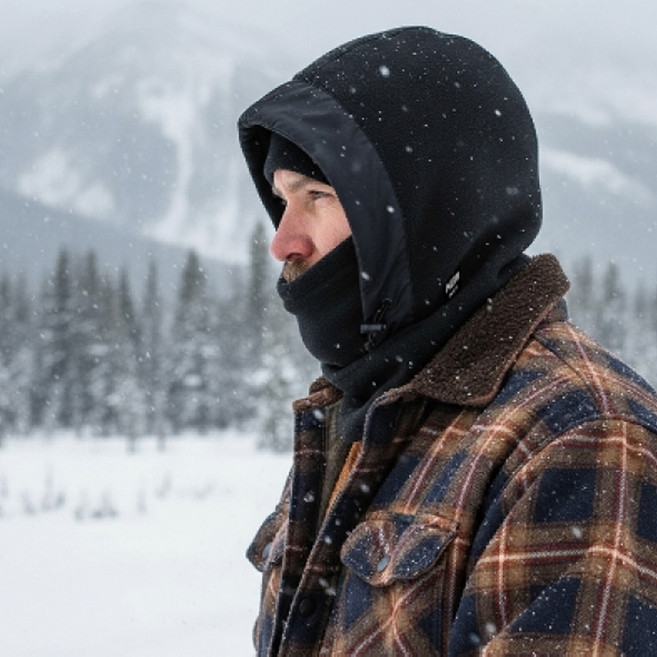 네파 25년 폴리스 기모 방한 후드 넥워머 후리스 등산 바라클라바 마스크 우체국택배, 다크그레이, 1개