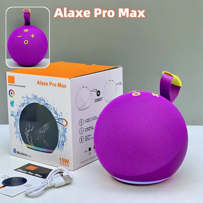 Alaxe Pro 無線藍牙音箱 手提 布藝 迷你 重低音, 通用, Alaxe Pro max紫（升級款）GB