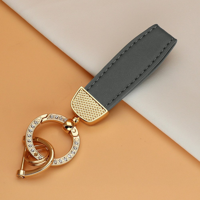 유투카 스마트 키케이스 호환 트랙스 크로스오버 트레일 블레이저 더뉴 크루즈 올뉴 더뉴 말리부 이쿼녹스 볼트EV 더뉴 아베오 TPU 키케이스 키홀더 차 키커버 키링, 골드_ 다크그레이, (추가상품) 스트랩