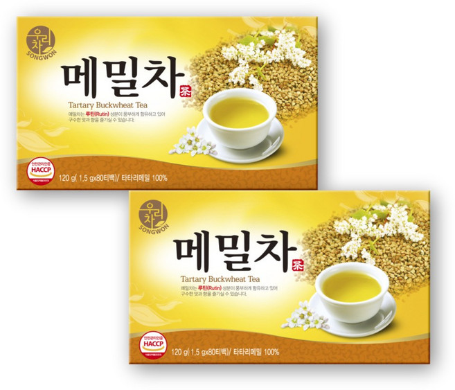 송원 우리차 메밀차 80Tx2개, 1.5g, 80개입, 2박스, 1.5g