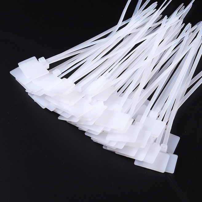 네임타이 이름표 네임택 케이블타이 마크타이, 1.네임타이 백색 2.5*100 (100)