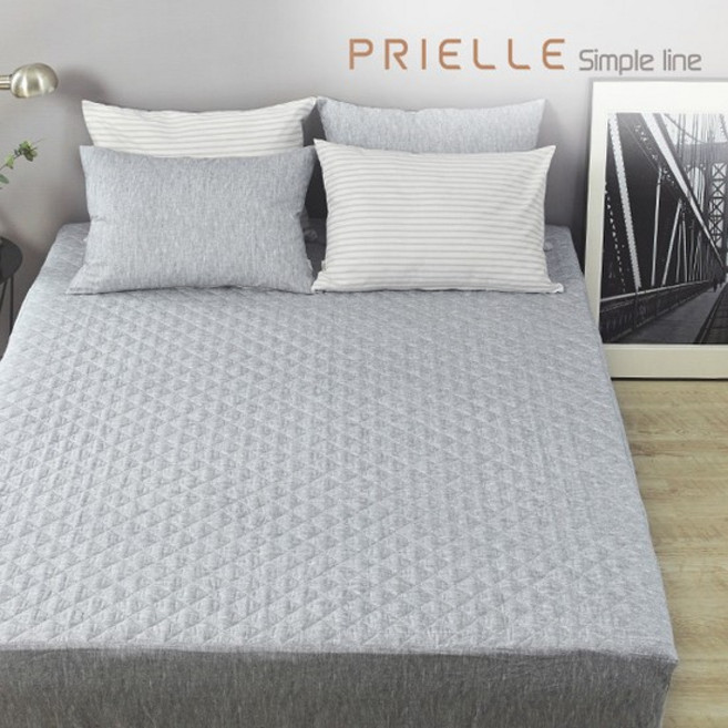 쁘리엘르 모노라인 순면 누비 매트리스커버 S/SS/Q/K