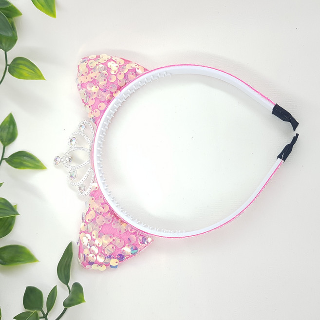 악세사리마켓 국내제작 왕관 스팽글 고양이 귀 안아픈 편한 큐빅 코스프레 파티 머리띠 헤어밴드