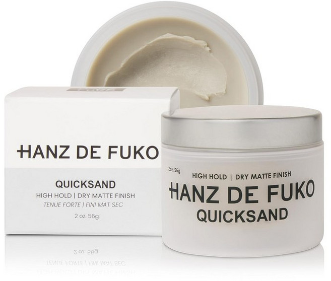 Hanz de Fuko Quicksand – 프리미엄 남성용 헤어 스타일링 왁스 및 드라이 샴푸 콤보 – 높은 고정력 매우 매트한 마감 – 2온스., Single Pack, 1개, 56g