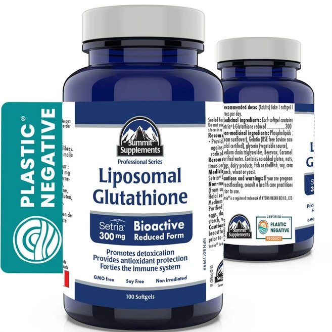 리포좀 글루타치온 세트리아 300mg 항산화 보충제 하루1정 100캡슐 리포조말 캐나다 내수용, 1개, 100정 - 쿠팡