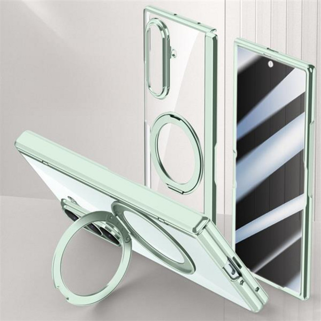갤럭시 Z폴드7 사생활보호 투명 강화 액정 전면 풀커버 맥세이프 호환 링 그립 거치대 제트폴드 지폴드 폴더 핸드폰 케이스