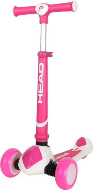 HEAD 스페이스 킥보드 유아동 접이식 LED발광휠 높낮이조절 씽씽이, 핑크, 1개