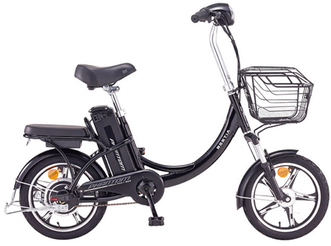 [삼천리자전거] 16인치 팬텀 베스티아 1단 전기자전거 2020, 블랙