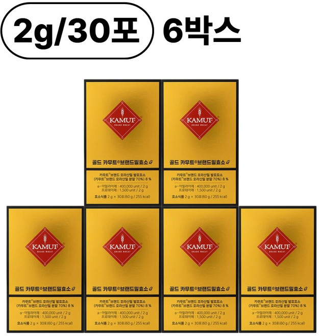 그레인온 골드 카무트 브랜드밀 효소, 60g, 6개