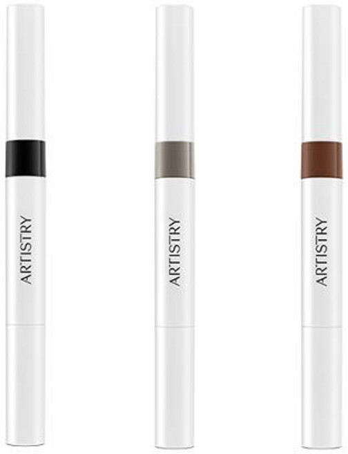 암웨이 아티스트리 고 바이브런트 브로우 펜슬 앤 틴티드 젤 올인원 아이브로우 듀얼타입, 트루 블랙