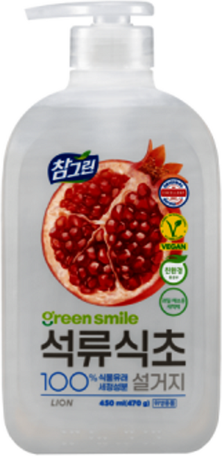 석류식초 설거지 펌프 450ml 참그린 주방세제, 1개, 본상품선택