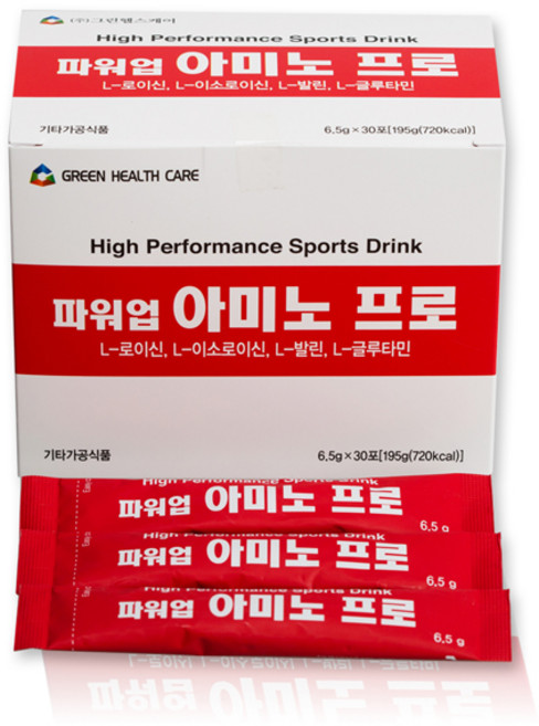파워업 아미노 프로 6.5gx30EA 헬스 보조제, 6.5g, 30개