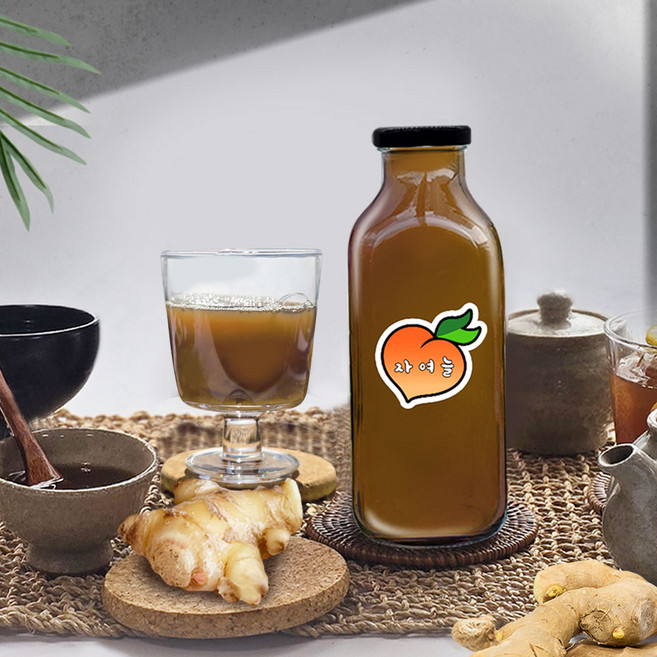 자여늘 수제 생강청 국내산 생강 착즙 원액 진저 라떼 생강차, 300ml, 유기농원당, PET, 1개, 1개입, 300ml