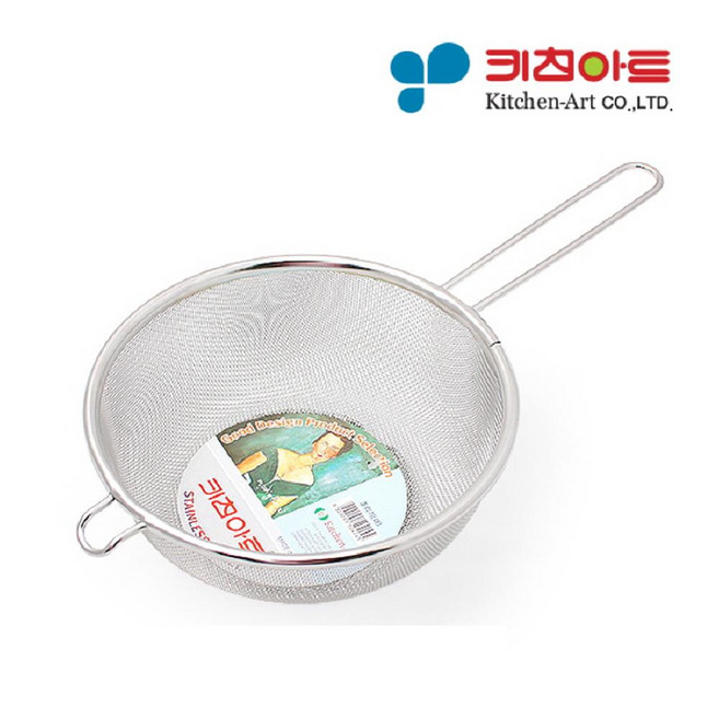 채반 키친아트 조리기 대 스텐 튀김 국자 채망 건지기 채반 채망 스테인레스 거름망 튀김국자 조리도구, ●◐본상품◑●, 1개