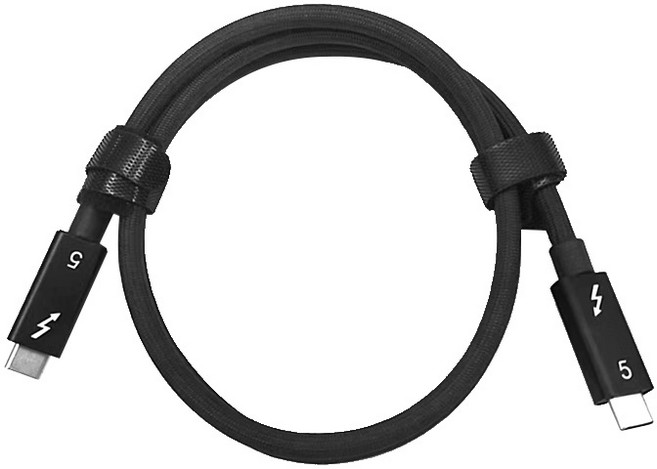 CTY 썬더볼트5 C to C 타입 16k 120Gb 240W 충전 케이블 4k 8k, 1개, 블랙, 1m