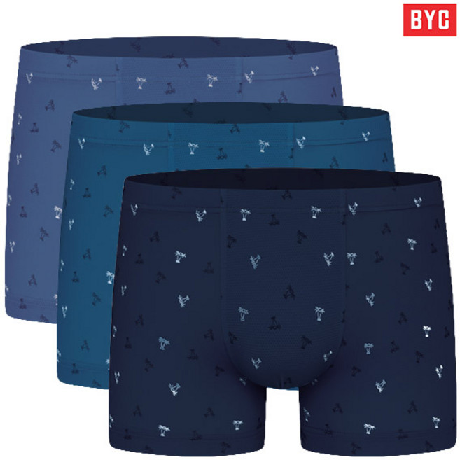 BYC 남 주니어 메쉬 드로즈팬티 3매입 / 흡습속건 매쉬스판 원단의 남 주니어팬티