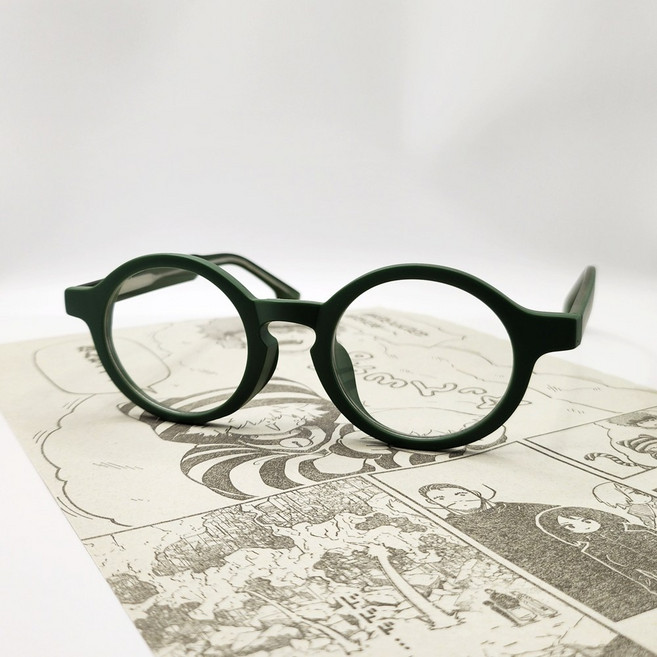 아이진스 가벼운 원형 동글이 연예인 뿔테 레트로 허영만 백반기행 안경 남자 여자 커플 라운드안경