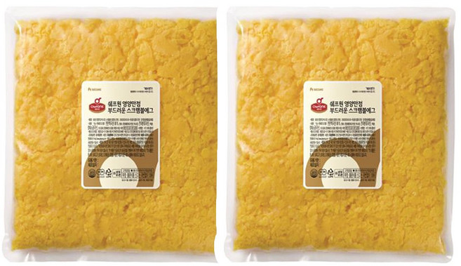 쉐프원 영양만점 부드러운 스크램블에그 1kg, 2개