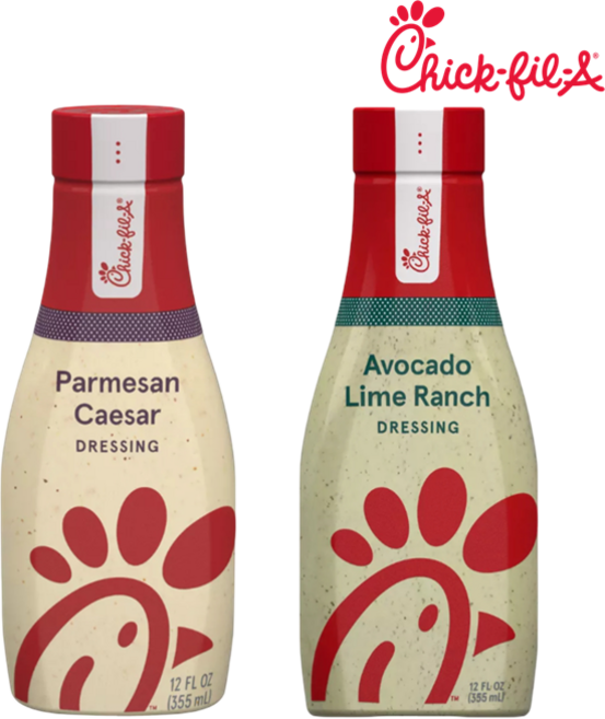 [Chick-fil-A] [1+1] 칙필에이 소스 Chickfila 파마산 시저 355ml + 아보카드 라임 랜치 355ml 칙필레 소스 Chick-fil-A Sauce