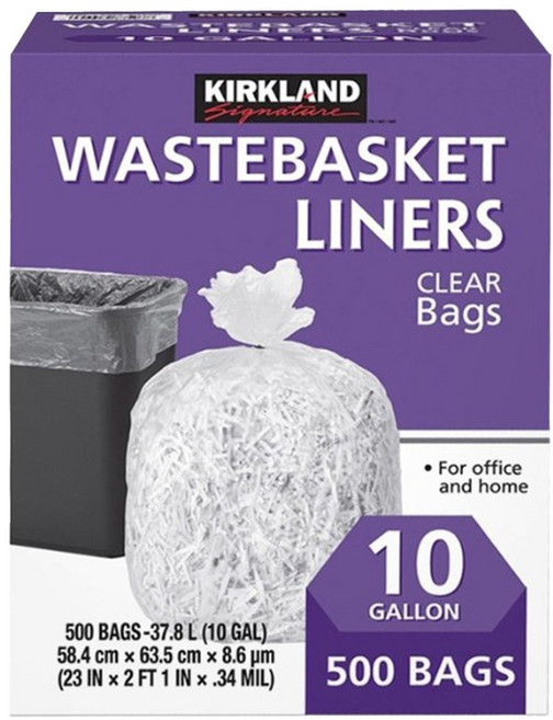Kirkland 科克蘭 垃圾袋 500個, 37.8L, 1盒