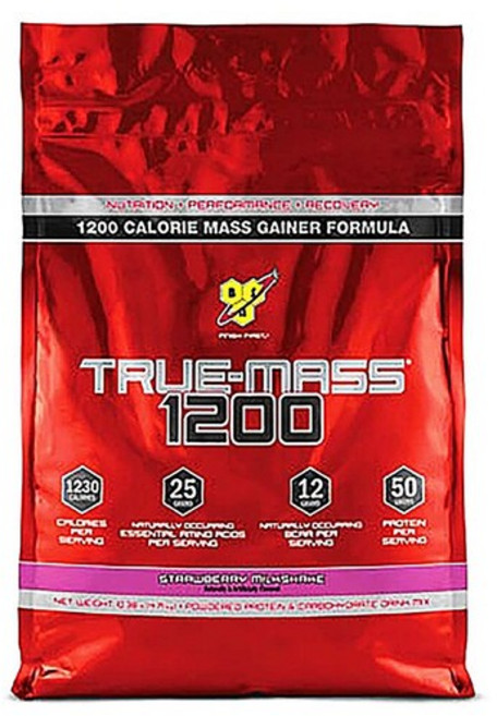 BSN 비에스엔 트루 매스 게이너 1200 딸기 밀크 쉐이크 4.65kg 단백질 Truemass, 1개