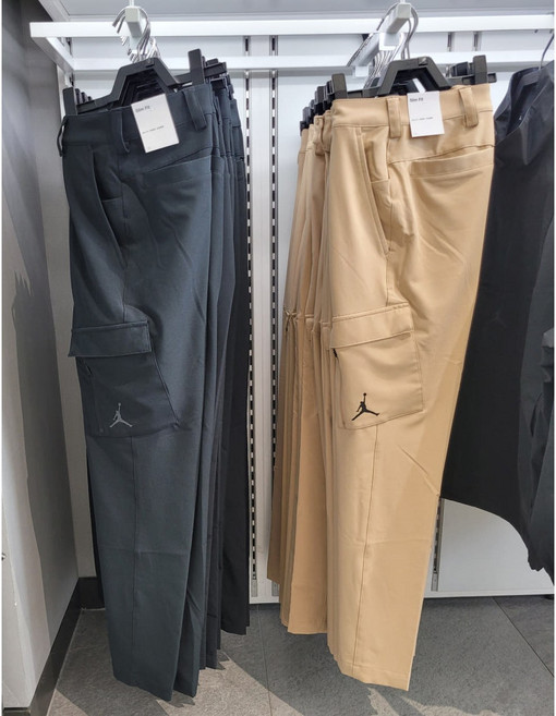 [국내배송] 나이키 조던 카고 골프 바지 면 배기 남성 일자 슬림 남자 편한 캐주얼 팬츠 주머니 지퍼 드라이 핏 스판 골프복 빅사이즈