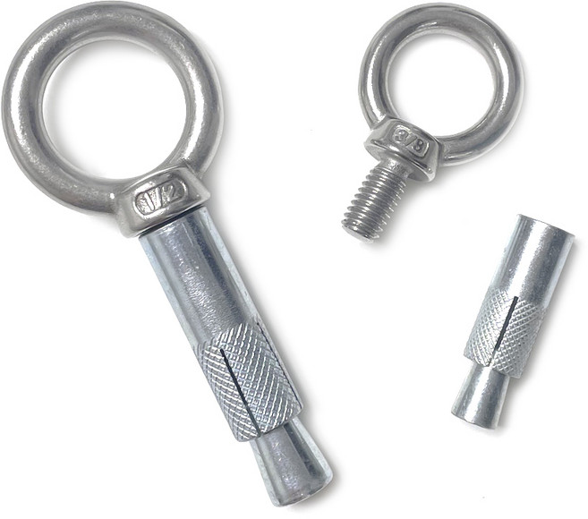 리우툴 스트롱앙카+스텐 아이볼트 세트 3/8 1/2 5/8 콘크리트앙카 벽 천장 고리 앙카세트, 1개