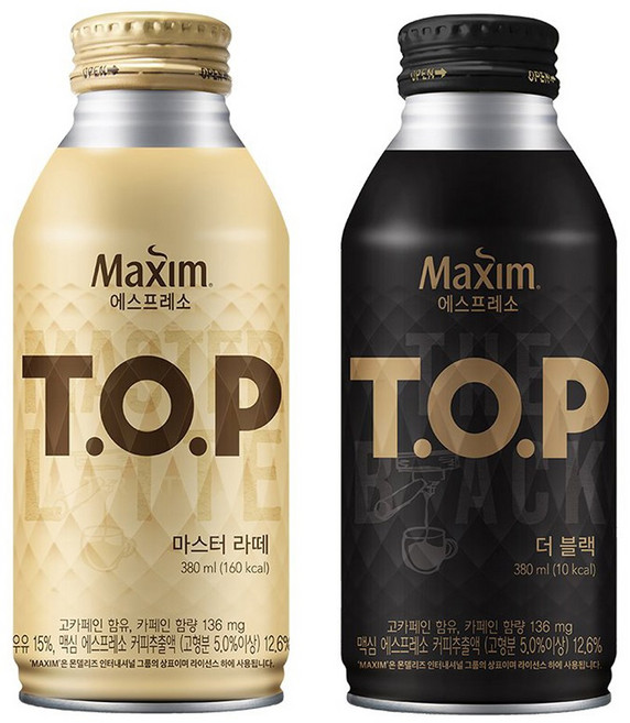 티오피 380ml 마스터라떼x24캔+더블랙x24캔, 48개