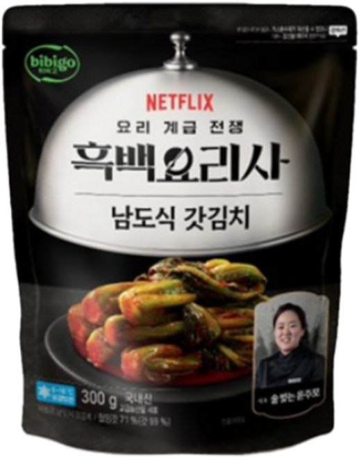 (냉장)[비비고]흑백요리사 남도식 갓김치, 1개, 300g