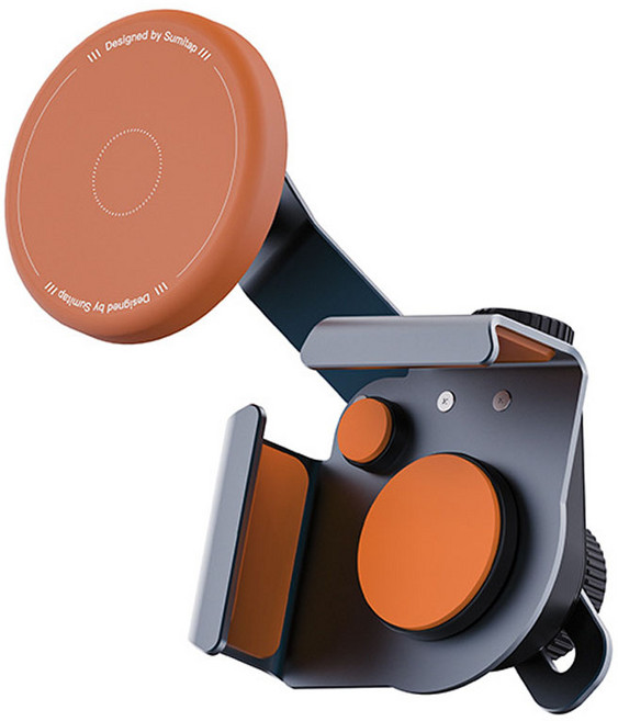 테슬라 맥세이프 거치대 차량 핸드폰 모델Y 모델3 ModelY Juniper Model3 Highland 호환, 딥오렌지, 1개