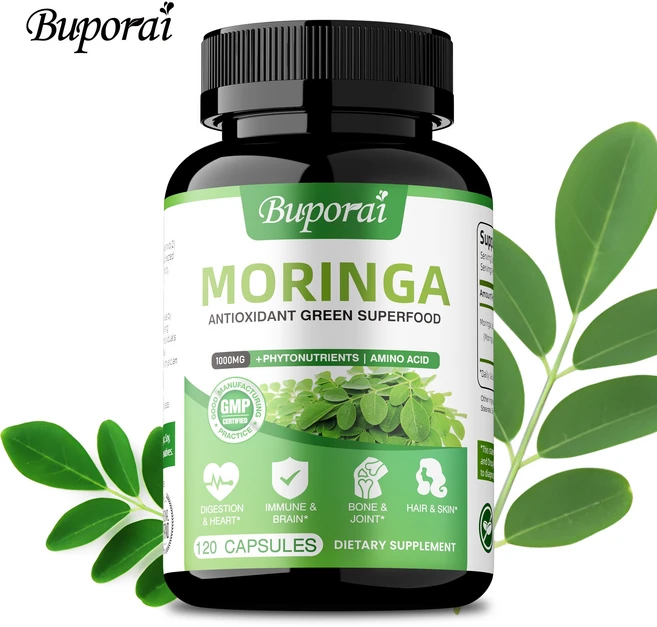 유기농 모링가 잎 분말로 제조 비GMO 글루텐 없음 모낭 세포 성장 관절 통증 및 영양소 흡수를 위해 사용, 1개, 120정 - 쿠팡