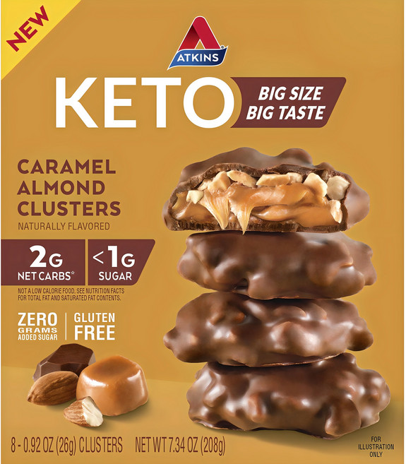 앳킨스 캐러멜 아몬드 클러스터 8개입, 1개, 208g