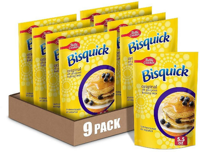 베티크로커 비스퀵 오리지널 다목적 베이킹 믹스 9팩세트 팬케이크 비스킷, 5.5 Ounce (Pack of 9)_ORIGINAL, 155g, 기본