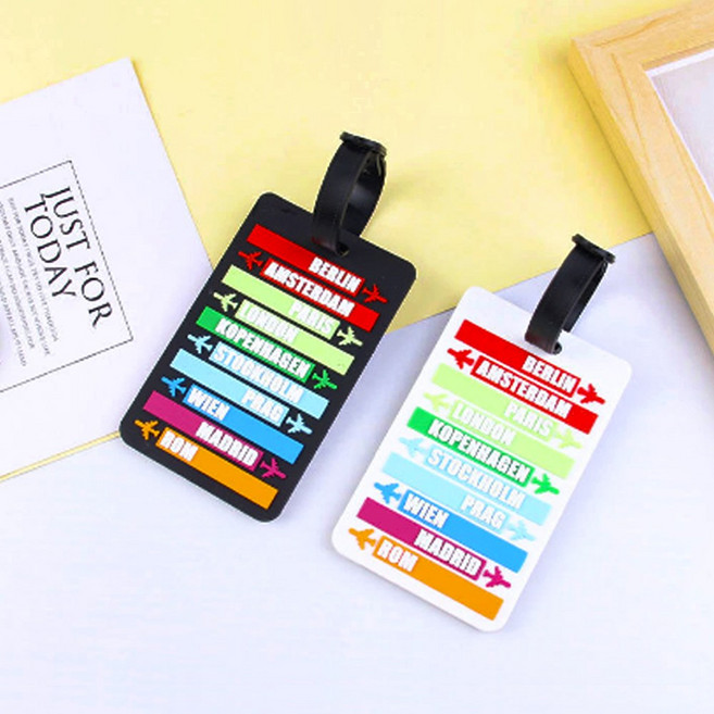 프리미엄 지명 네임택 캐리어 골프 여행 가방 이름표 러기지택