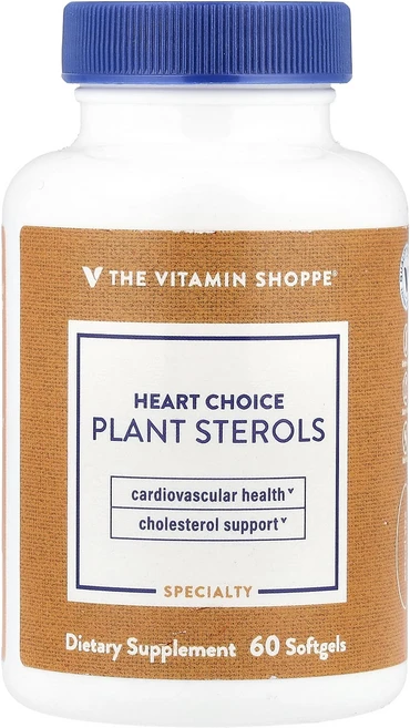 The Vitamin Shoppe Heart Choice 식물성 스테롤 소프트젤 60정, 1개 - 쿠팡