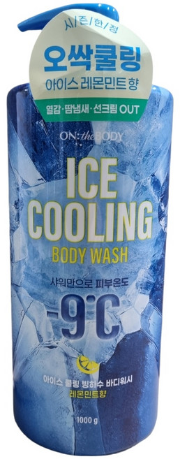 온더바디 아이스쿨링 빙하수 바디워시 레몬민트, 1개
