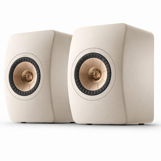 KEF LS50 META 書架式喇叭 沙貝白, 1套, LS50 META 沙貝白