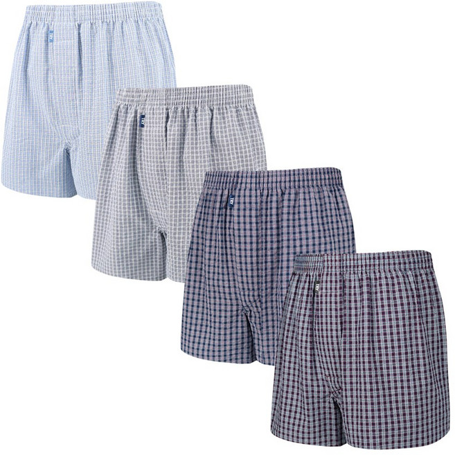 TRY 남자 시원한 쿨 시어서커 프리미엄 트렁크팬티 4종세트